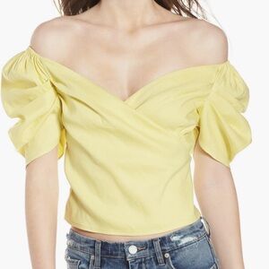 Leith Off The Shoulder Top - yellow